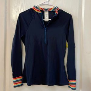 Zip Up Boden Top swim rash guard size 8